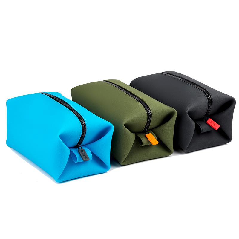 

New Silicone Cosmetic Bag Wash Bags Waterproof Quick Drying Multifunction Travel Makeup Storage Portable Ultralight Toiletry Bag, Black