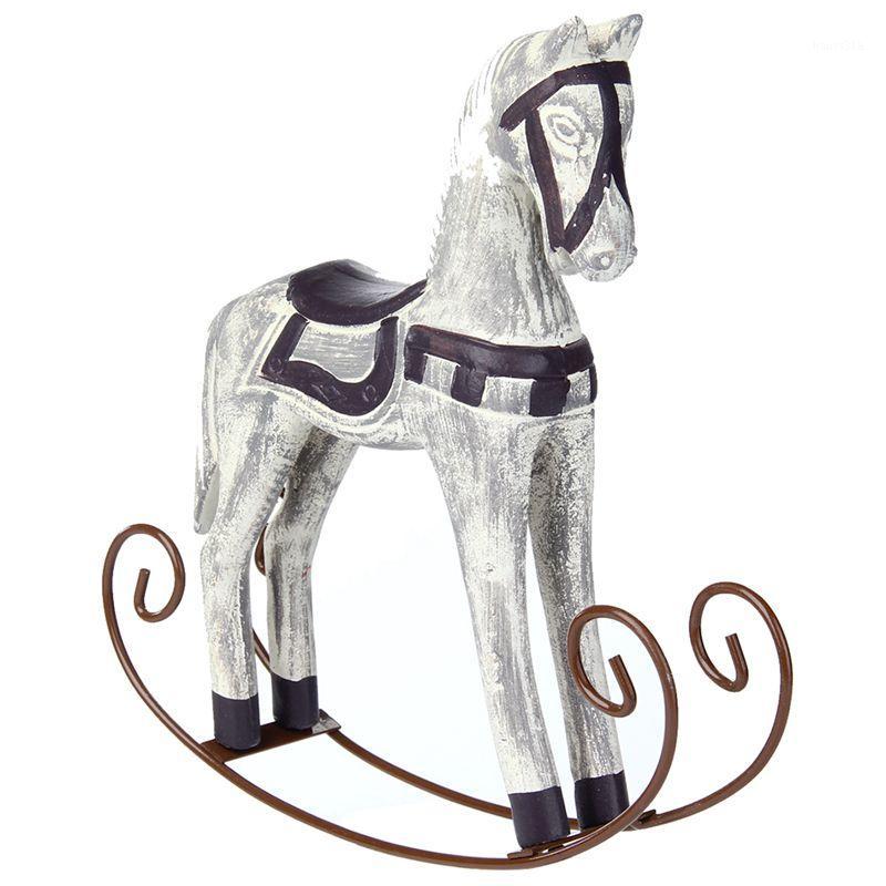 

NEW-Modern Europe Style Trojan Horse Statue Wedding Decor Wood Horse Retro Home Decoration Accessories Rocking Ornament Gi1