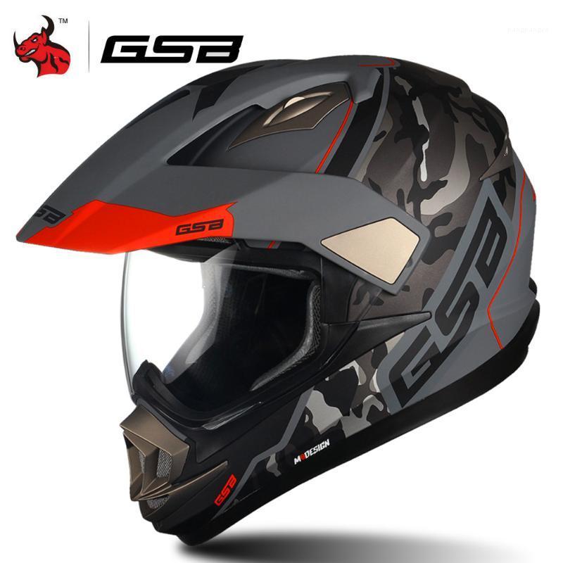 

GSB Motorcycle Helmet Men Motocross Helmet ATV Full Face Moto Cross Downhill Off-road Men Casco Moto ECE1, Casco moto color 7
