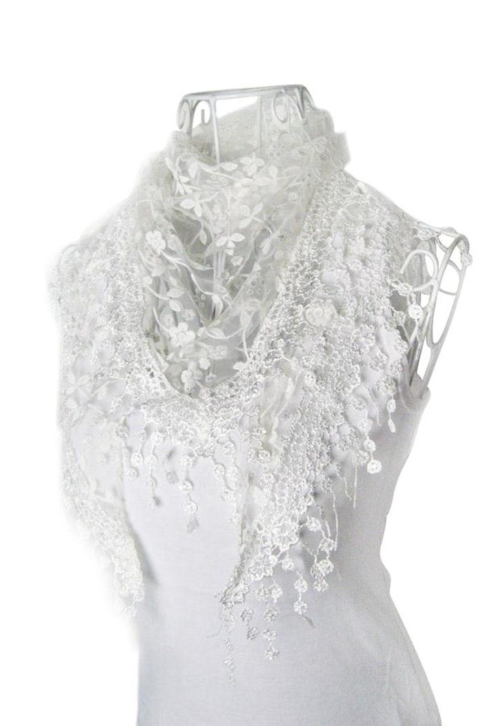 

Fashion Lace Tassel Sheer Burntout Floral Print Triangles Mantilla Scarf Shawl WH foulard coton femme roupa feminina quality *15