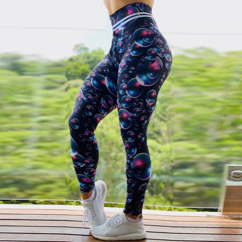 

Women' Print Workout Leggings Fitness Sports Gym Running Yoga Athletic Pants Sport Pants Women Fitness1, Blue