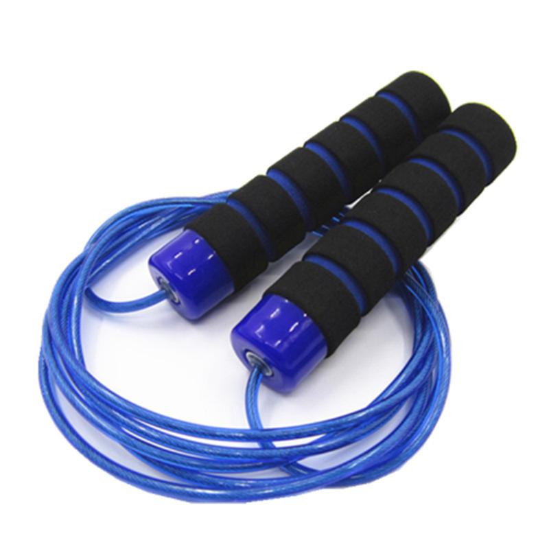 

1pc Adjustable Jump Skipping Rope Rapid Skipping Rope with A Durable Wire Bearing for Men and Women(Blue