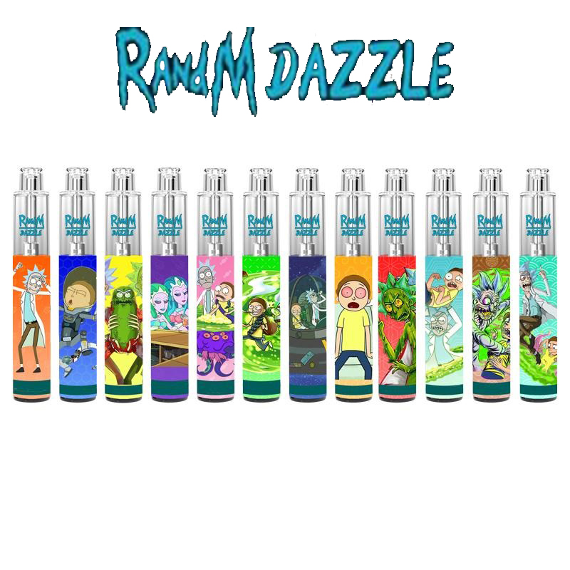 

R and M Dazzle disposable Vape with RGB light 2000+ Vape Pre-filled 6ML cartridge pod puff vape pen 8 flavors