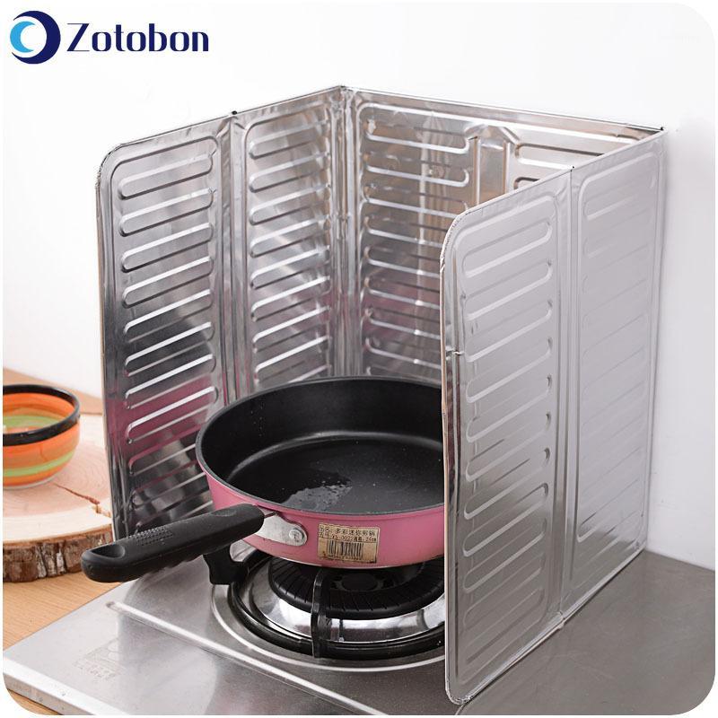 

ZOTOBON Aluminium Foil Foldable Frying Pan Oil Splash Protection Screen Kitchen Gas Stove Baffle Plate Kichen Cooking Tools H1351
