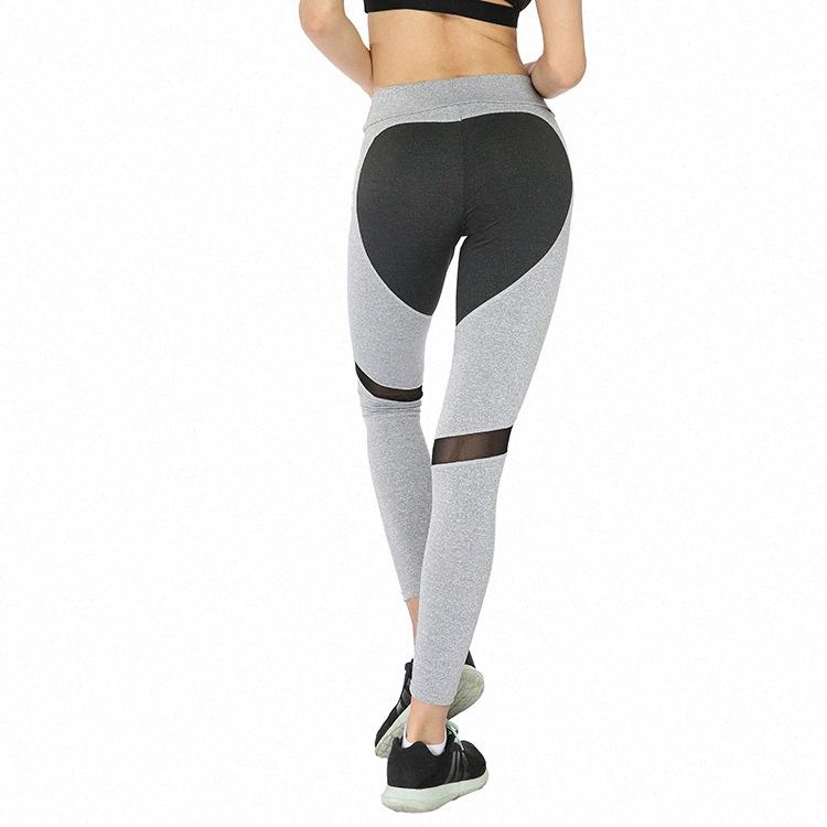 

Sportswear Leggings Pants Jogging Gym Sport Fitness Leggings Bottom Stretchy Yoga Pantalones de chándal para mujer, Gray