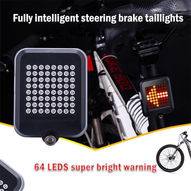 

64 LED Automatic Direction Indicator Bicycle Rear Taillight USB Rechargeable Cycling MTB Bike Safety Warning Turn Signals Light1