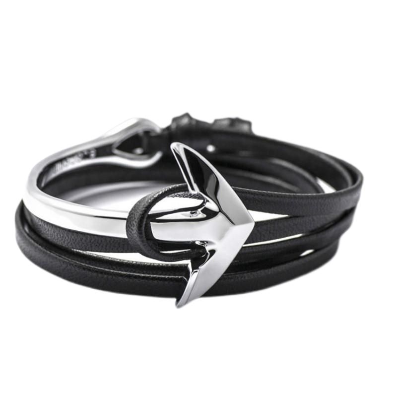 

Alloy Anchor Charm Bracelets for Women Men Multilayer Leather Bracelet Fashion Jewelry