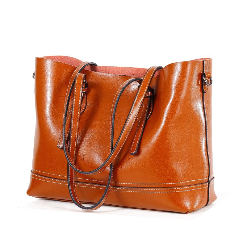 

Ladies shoulder bag fashion real cowhide female bag luxury handbag female designer 2020 genuine leather, Black