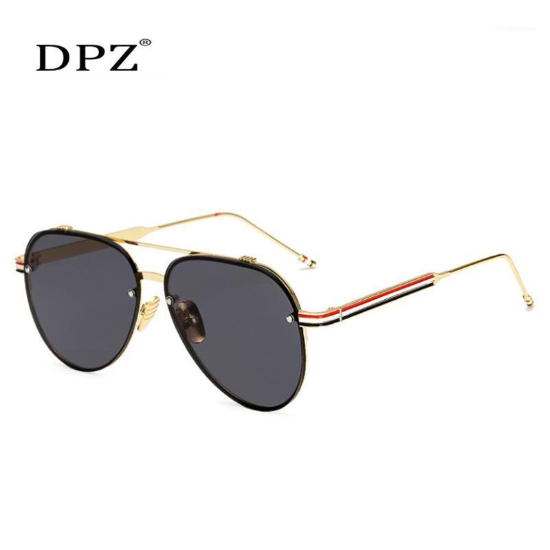 

DPZ 2020 Fashion Brand design men women Gothic Steampunk sunglasses Mirror LENS Colorful gradient oculos Gafas Blue sun glasses1