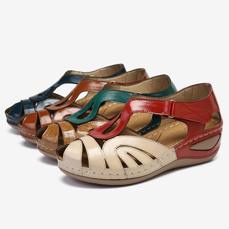 

Women's Sandals Ladies Summer Fashion Casual Round Toe Hollow Out Wedges Sandals Comfortable Breathable Beach Shoes Plus Size, Bw