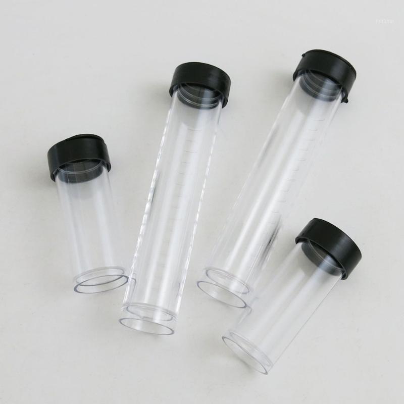 

360 x 10ml 20ml Plastic PE Test Tubes With Black Plug Lab Hard Sample Container Transparent Packing Vials Women Cosmetic Bottles1