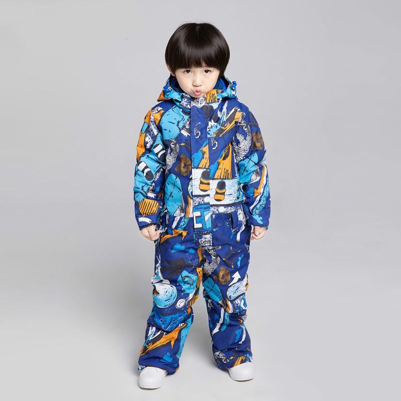 

Winter Kids Ski Suit Waterproof Snow Set Girls And Boys Jumpsuit Skiing And Snowboarding For Child, Color 4
