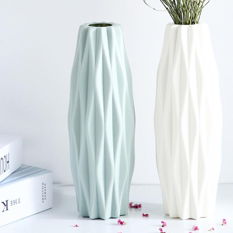 

Flowerpot Table Flowervase Shatter-Proof PP Anti Fall Home Decor Desktop Beautiful Nordic Plastic Vase Ornament Office Decor