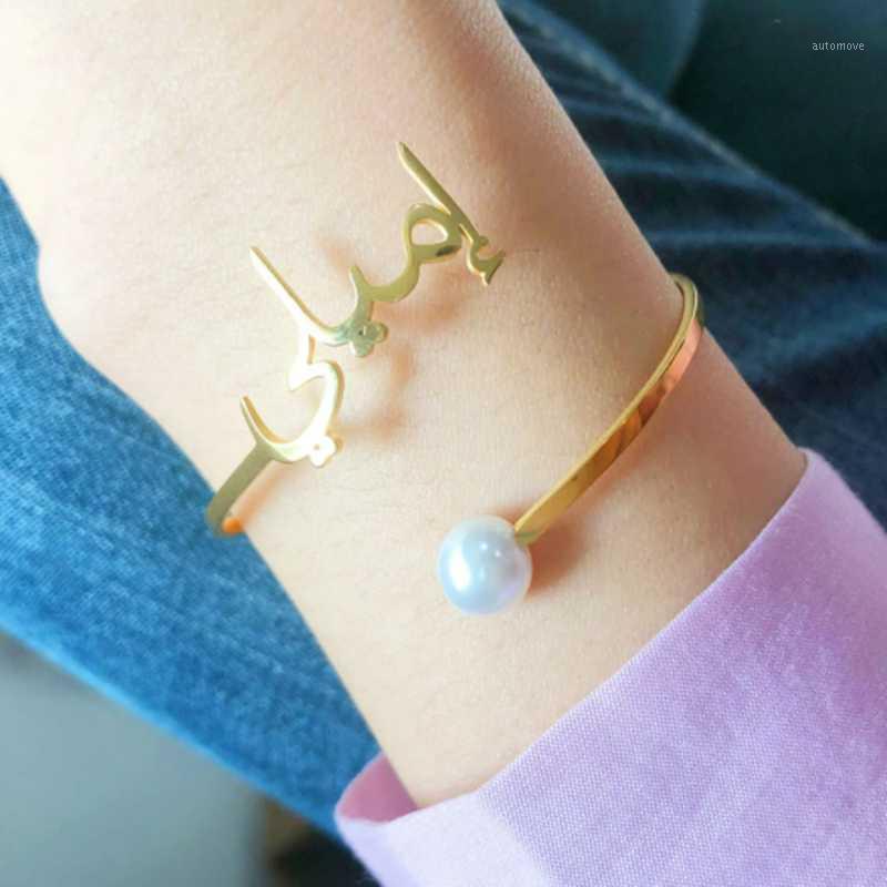 

Trendy Custom Name Bracelet Personality Custom Letter Bracelet Female Bangles Stainless Steel Jewelry Nameplate Gift For Women1