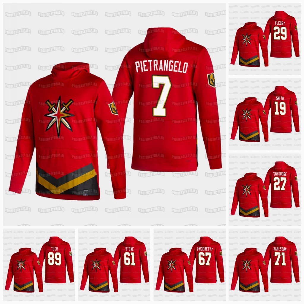 

7 Alex PIETRANGELO Vegas Golden Knights 2021 Reverse Retro Hoodie Jersey Robin Lehner Fleury Mark Stone Smith Pacioretty Reaves Tuch, Womens s-xxl