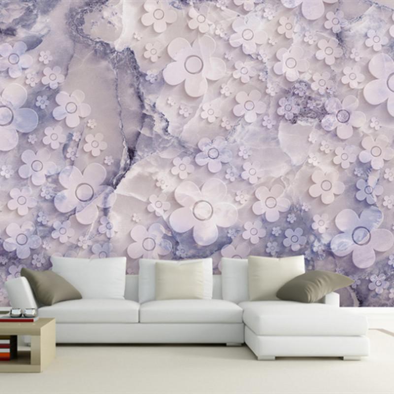 

Custom Large 3D Wallpapers Purple Flowers Photo Wallpapers for Living Room Bedroom 3D Wall Murals Nature Home Decor Wall Papers, As picture