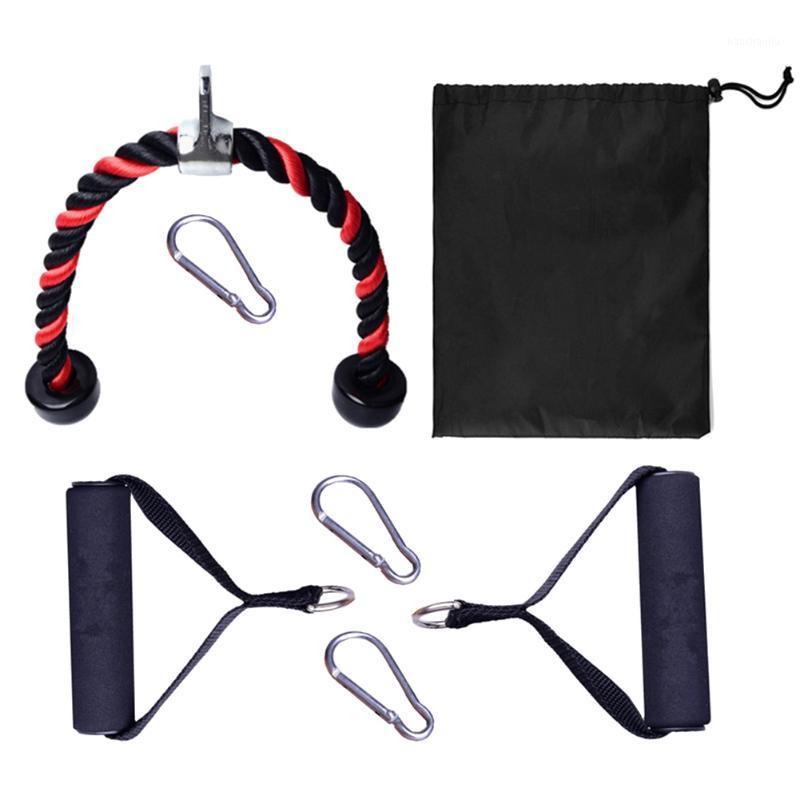 

Arm Strength Pull Down Home Gym Exercise Workout Cable Attachment Nylon Training 3 Carabiner Fitness Equipment Tricep Rope1