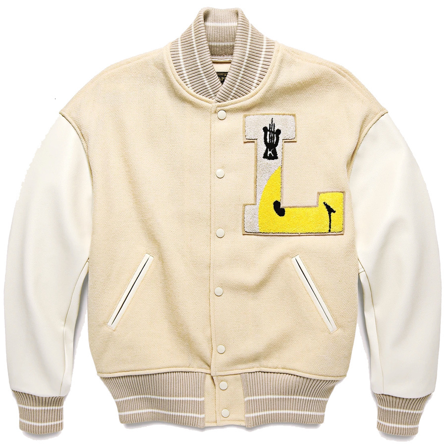 

2021 New Heavy Fabric Kapital Cardigan Baseball Jacket Men Women 1:1 Best Quality Coat Leather Sleeve Streetwear Jackets Lbnv