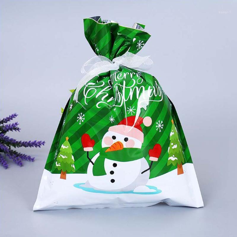 

30Pcs/set S M L Drawstring Christmas Gift Bags Favor Party Bags Candy Empty Bag Wrapping Bag+ 30pcs Ribbons Storage Capacity1