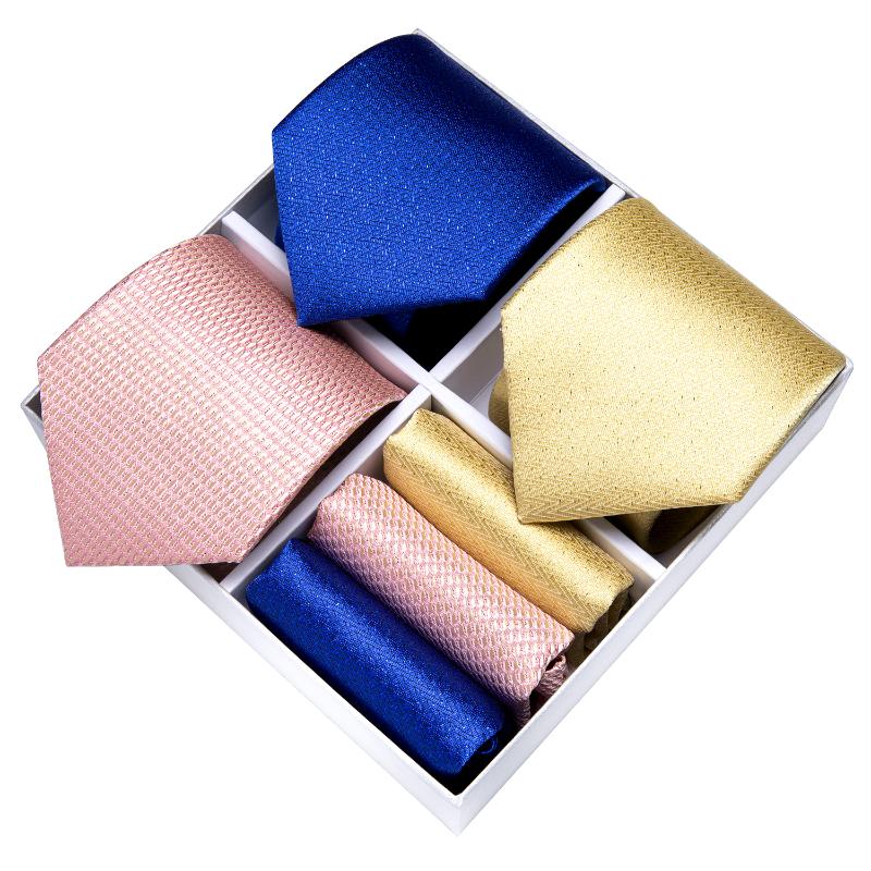 

Bow Ties Classic 8cm 3 Pack Men's Tie Set 100% Silk Jacquard Woven Necktie Formal Wedding Men Accessories Cravat Gift Box Dibangu