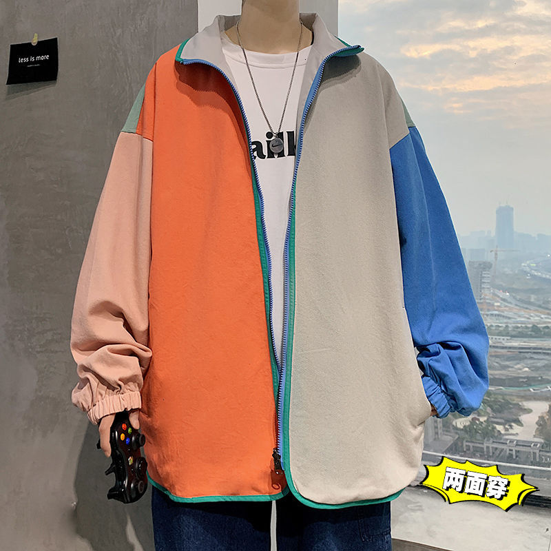 

Spring 2021 Men's New Sewing Autumn Blurs M-5xl Young Campus Jacket 2TC8, Black