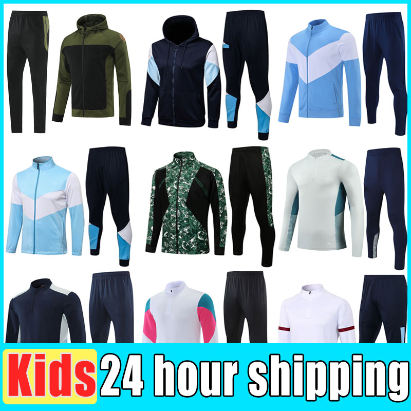 

21 22 soccer jersey GREALISH CITY STERLING FERRAN DE BRUYNE FODEN 2022 football shirts kids kit sets long sleeve training set suit pants child youth boy MAN, Kid tracksuit