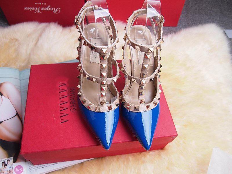 

Classic 2017 Designer women high heels party fashion rivets girls sexy pointed shoes Dance shoes wedding shoes Double straps sandals, Black
