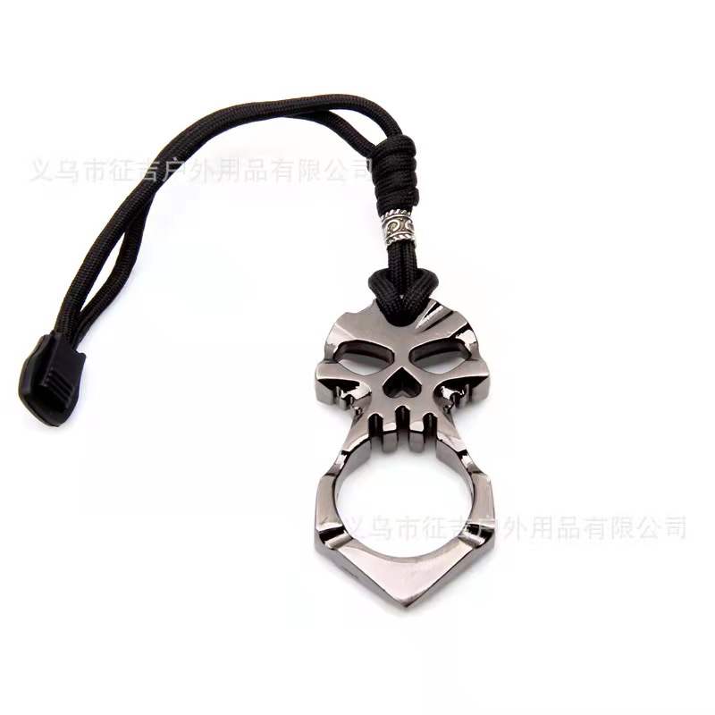 

Self defense finger tiger survival key chain with broken window iron fist two finger clasp alloy hand brace for legal weapon combat
