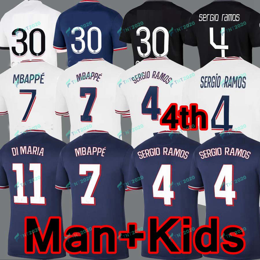

HAKIMI SERGIO RAMOS maillot de foot 21 22 soccer jersey 2021 MBAPPE shirt men kids hommes enfants 3RD black Maillots VERRATTI MARQUINHOS DI MARIA, 21/22 third man+uc patch