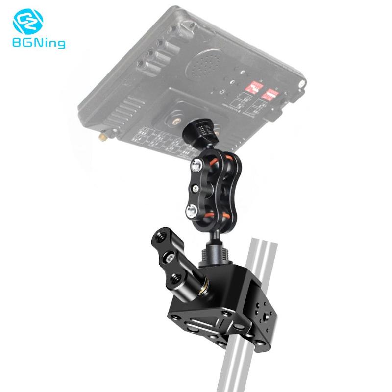 

BGNing Super Clamp Black Knob Crab Claw Magic Arm Clamp with Mini Magic Arm Multi-Function Dual Ball Head for SLR Camera Monitor