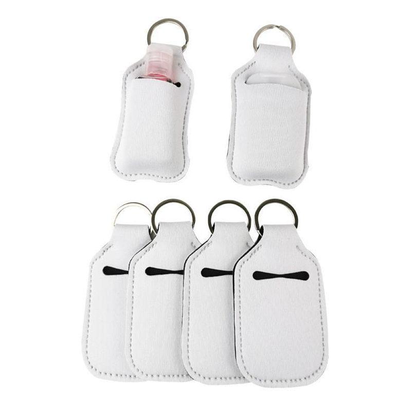 30ml sublimation blank Neoprene perfume bottle holder SBR blank hand sanitizer bottle set white perfume bottle holder keychain gift-image-622951066