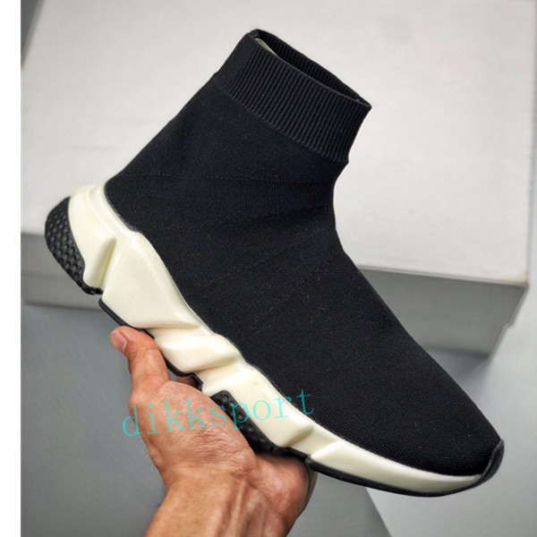 

Men Women Sock Shoes Designer Paris Casual Top quality Original Slip-On Black White Red Green Trainer Sneakers Boots dress with box, 10