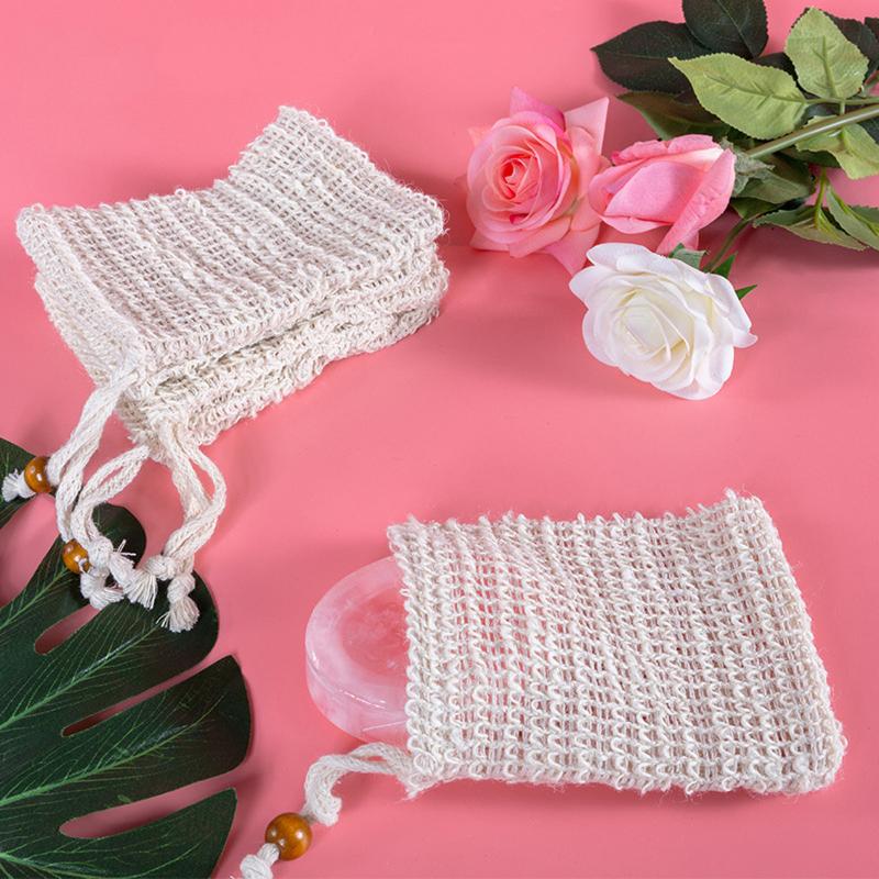 

Soap Bags Cotton And linen Ramie Network Storage Bag Is A Foam Generator Foam Easily Bath Soap Holder Bathroom Foaming Net