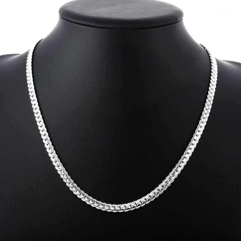 

Silver color 10 mm 22 "24" Men's Figaro chain necklace for men Silver color M925 jewelry large necklace1