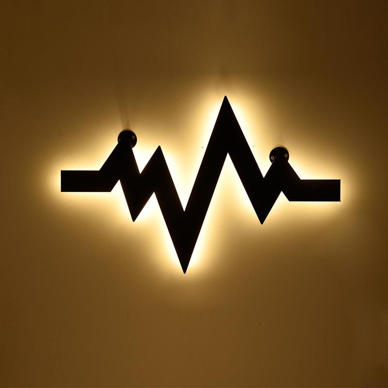 

Metal Flashing Shape Led Wall Lamps Bar Coffee Shop Aisle Bedroom Parlor Wall Light Loft Industrial Style Lights Free Shipping