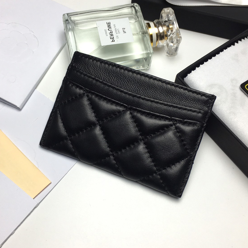 

2020 New Credit Card Holder Men Womens Card Holders blue Lambskin Mini Wallets genuine leather coin purse pocket Interior Slot Pocket, Red