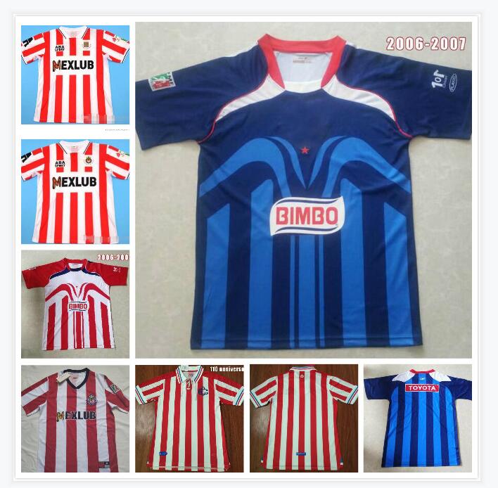 

Retro Chivas 2007 2008 110 Soccer Jerseys 07 08 LIGA MX Club Chivas de Guadalajara Soccer shirt quality vintage classic Football calcio hot, Black;yellow