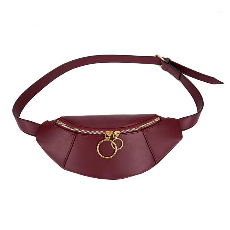 

AIZHIIYI Brand Female Leisure PU Leather Shoulder Waist Fanny Pack Women Bags Pure Color Casual Crossbody Chest Belt Pack1, Beige