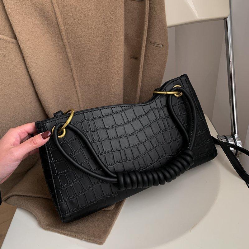 

Stone Pattern PU Leather Crossbody Bags For Women 2021 New Women's Handbags Female Shoulder Messenger Bag Ladies Hand bags 6809, Black