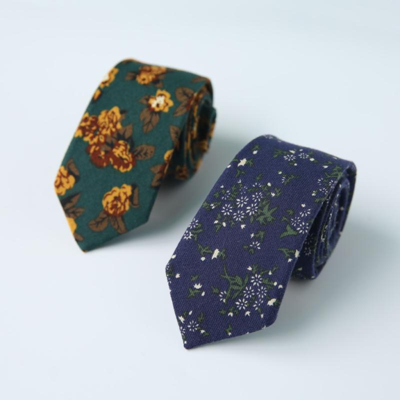 

2020 6cm Neck Tie for Men Slim Tie Floral Printed Necktie Bridegroom Narrow Cravat Party Formal Neckties Custom LOGO