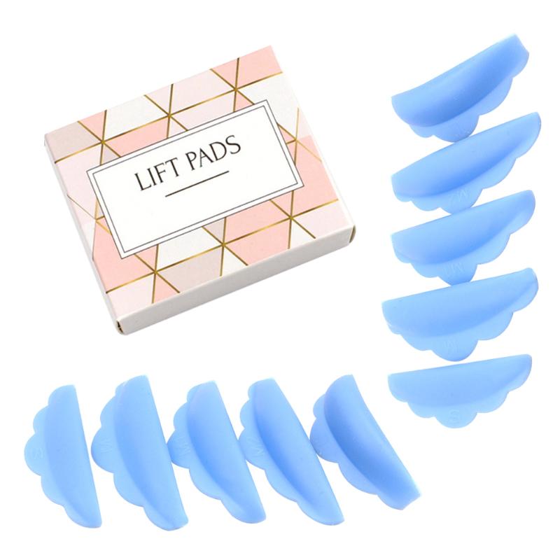 

5pairs Makeup Rods Tools Soft Shield Lifting Curler Portable Silicone Growth Treatment Recycling Eyelash Perm Pad Practical