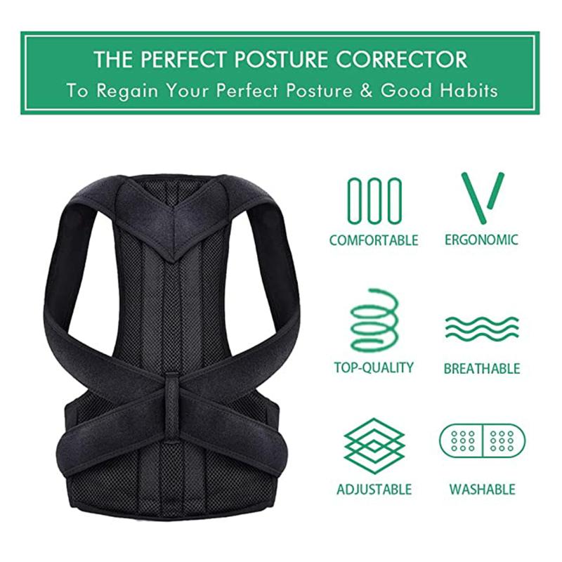

Posture Corrector Full Support Straightener Corrector Body Health 32x29x3cm Invisible Posture CorrectorRelieves, As pic
