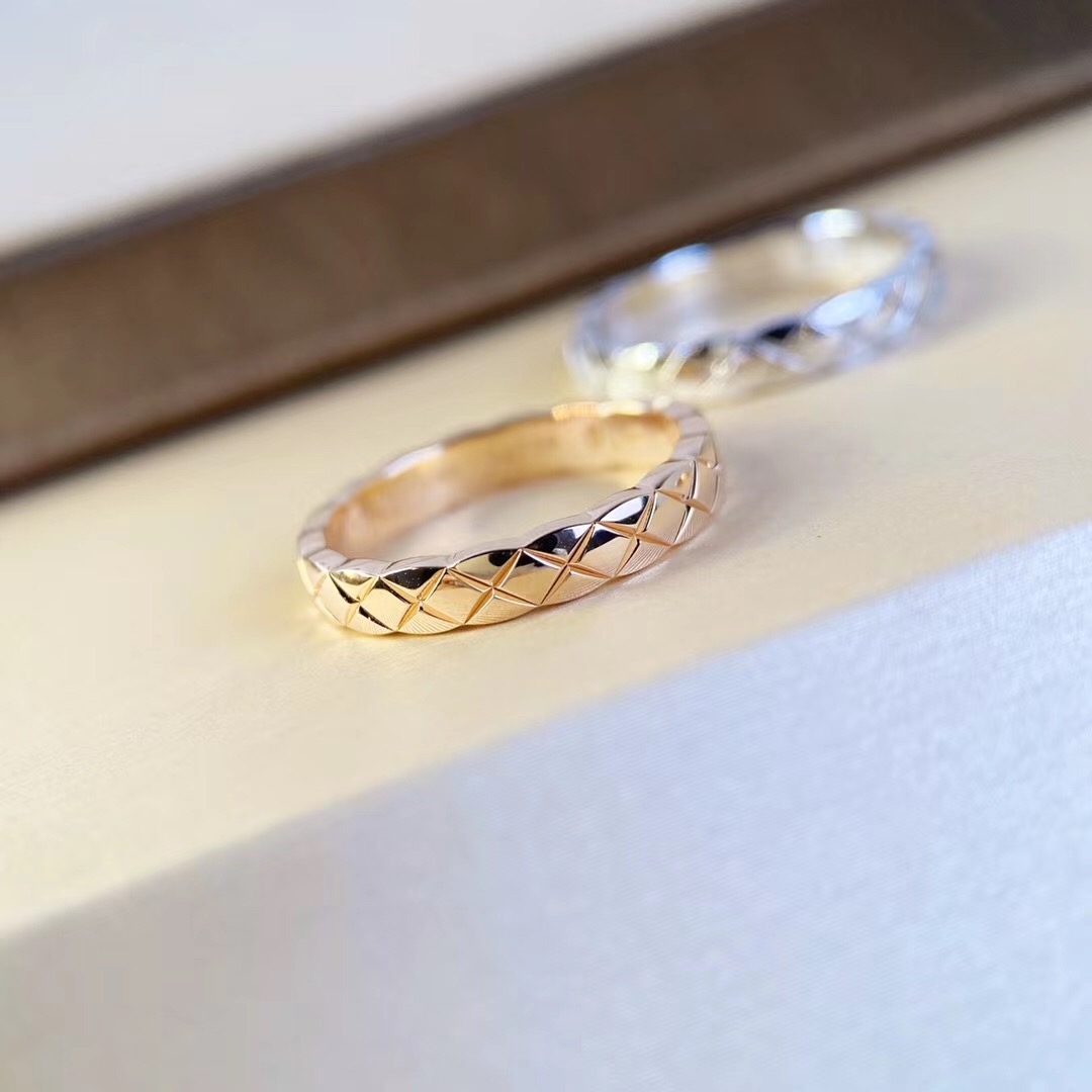 

S925 silver punk band ring in 18k rose gold plated and platinum color for women engagement jewelry gift PS3610, Golden;silver