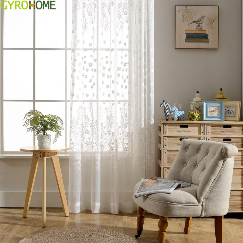 

Window Curtain Fabric Simple Modern Tulle Finished White Yarn Fashion Voile