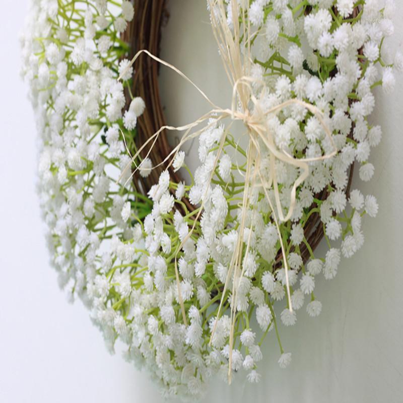 

Nordic imitation plant wreaths door hanging rural garden hanging handwork Free Shipping1, White
