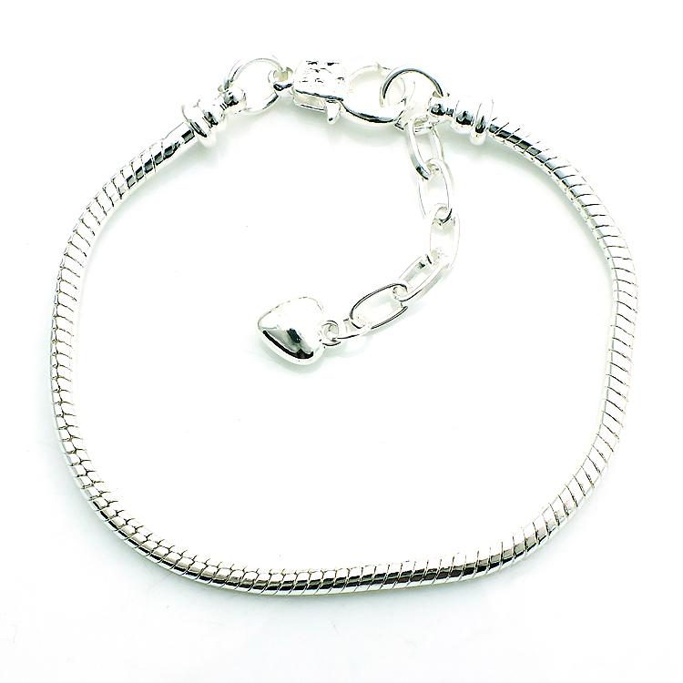 

JINGLANG New Fashion Link Bracelets Silver Plated Infinity Snake Chain DIY Europe Style Bracelets Jewelry Accessoreis