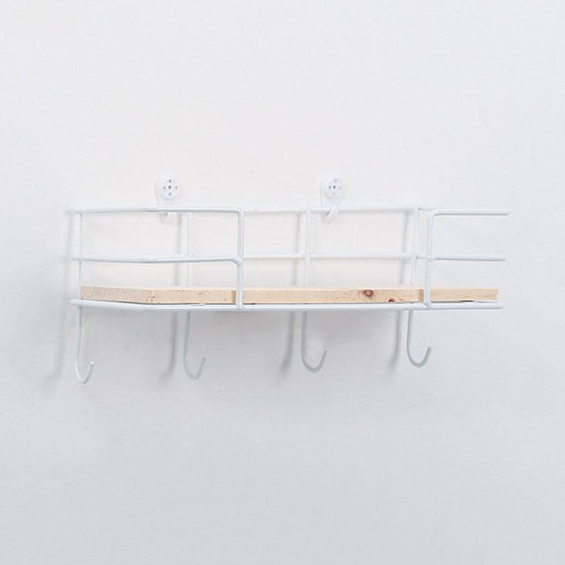 

Floating Wall Shelves Display Shelves Storage Rack Hanging Organizer W/ Hooks1