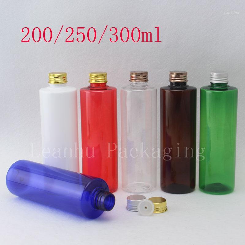 

250ml 300ml Empty Plastic Shampoo Cosmetic Bottles Aluminum Caps Lotion Container DIY Oil Bottles Washing Containers Metal Cap1