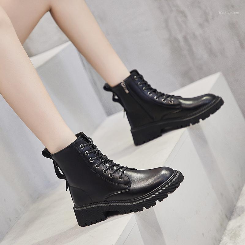 

Women Boots Black Sock Boots 2020 New Punk Gothic Women's Ankle Shoes Platform Shoes Women Winter Warm Plush Cool Ladies Zipper1