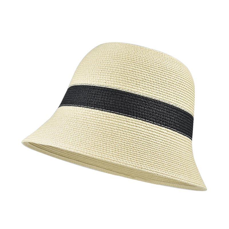 

Summer Outdoor Fashion women Straw Hat Lady Summer Sun Hat Visor cap Panama Style Bucket Cap Strawhat Beach Outdoor Girl, Khaki